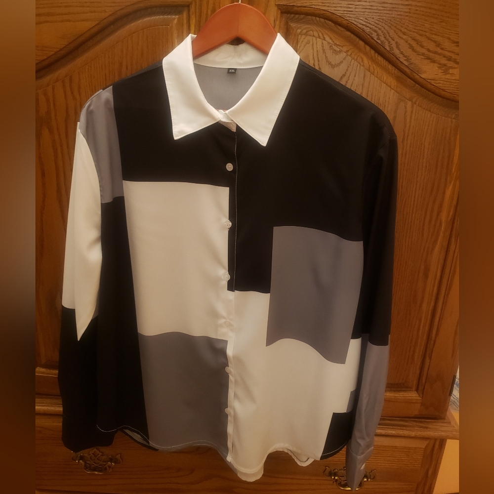 Color Block Button Down Shirt! - image 5